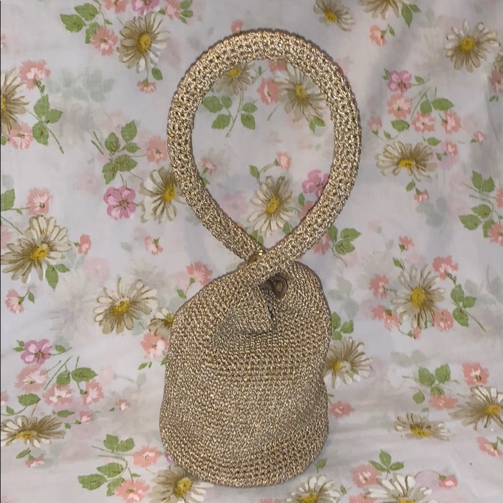 Handmade Shiny Gold Party Purse